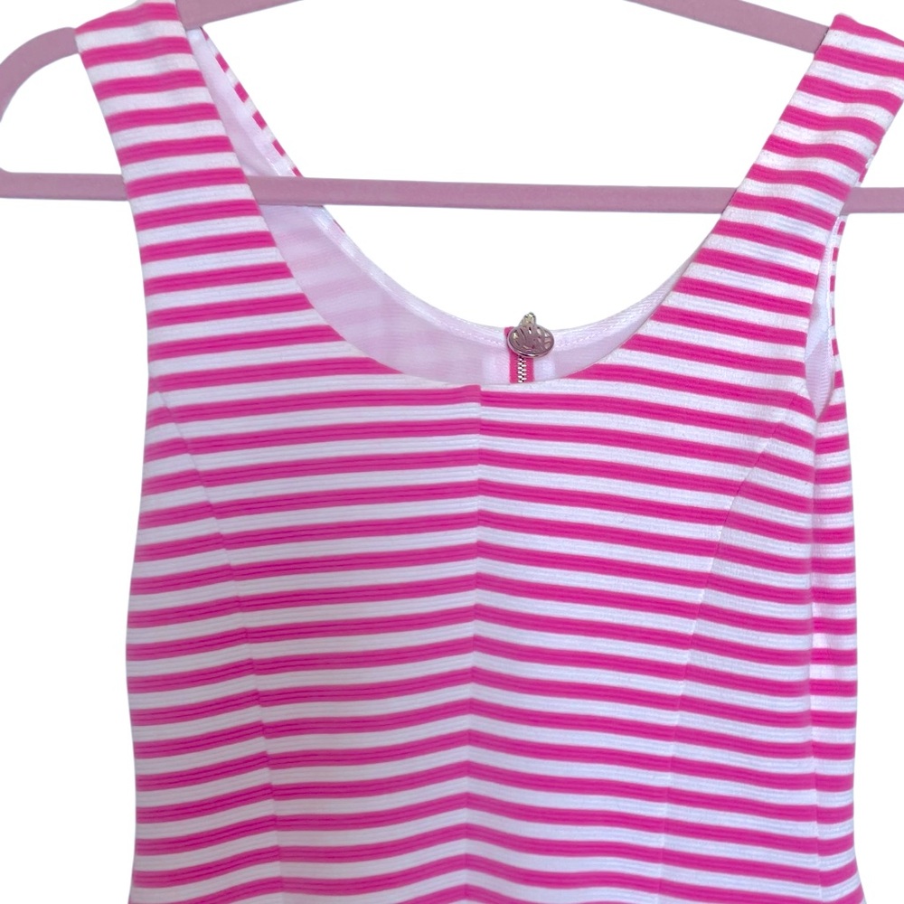 Lilly Pulitzer Nicolette Dress in Hotty Pink Ottoman Stripes XS Preppy Sirens - Picture 9 of 14